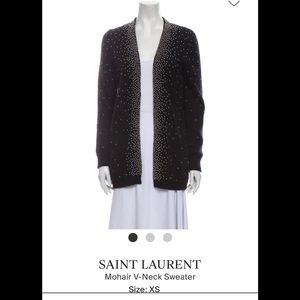 Saint Laurent V-neck Black cardigan XS